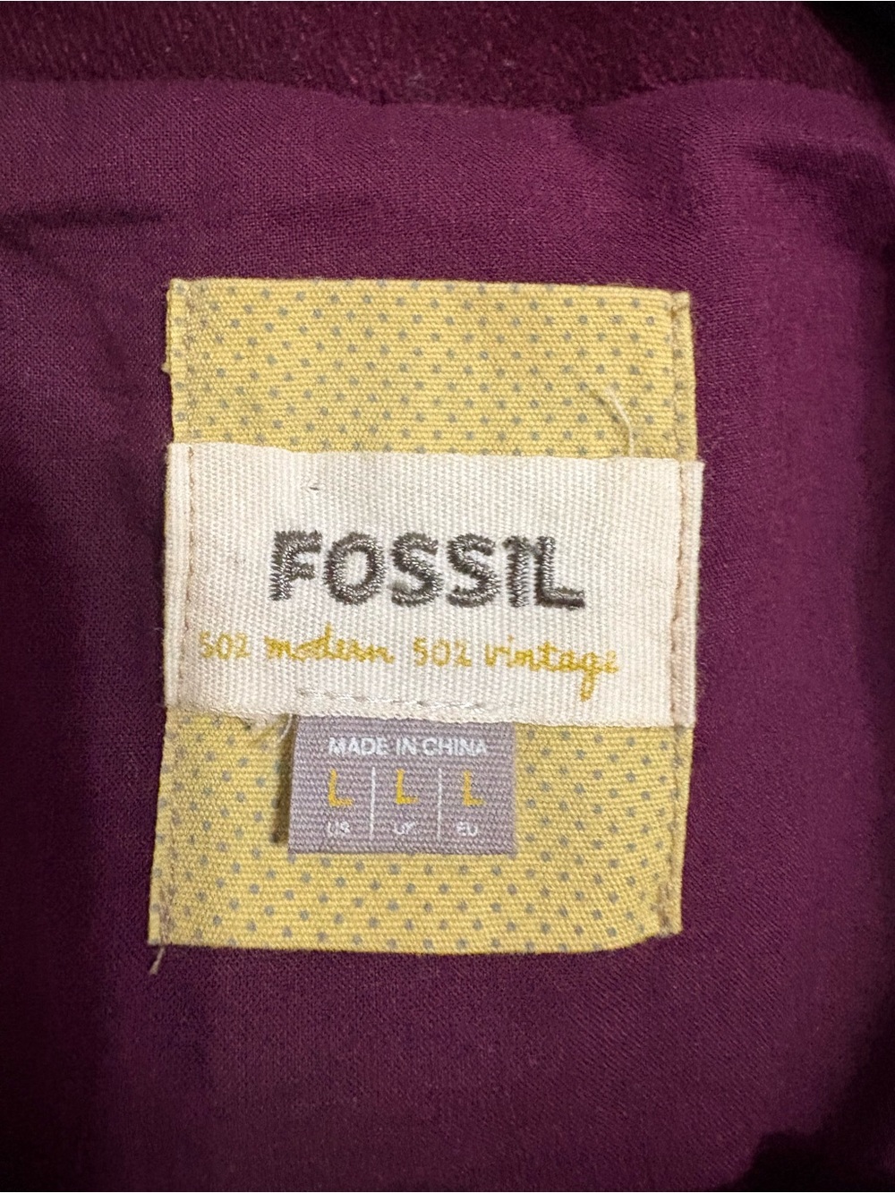 Fossil Women’s Burgundy Military Utility Blazer Jacket Size L Eagle Buttons - Picture 2 of 6